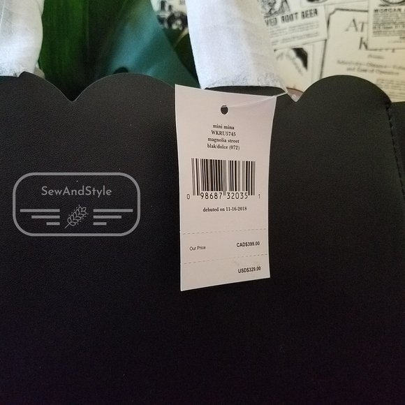 MINI MINA KATE SPADE MAGNOLIA STREET BLACK DOLCE CROSSBODY BRAND NEW - Picture 6 of 9